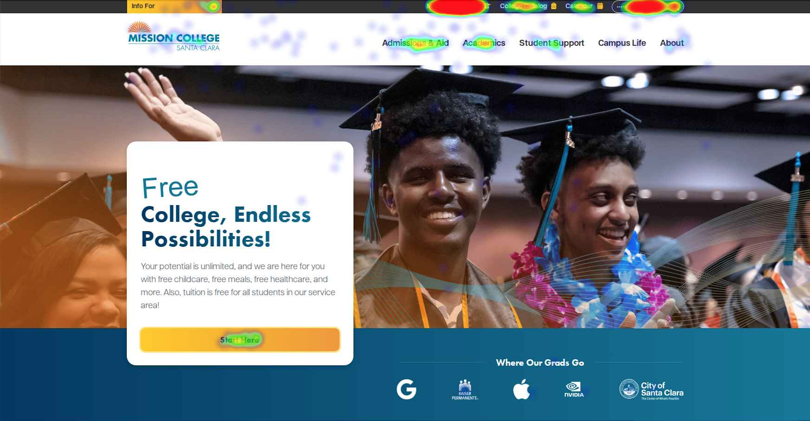 Mission: Free College — welcome page